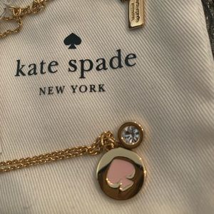 Kate Spade Spot the Spade Necklace - light pink